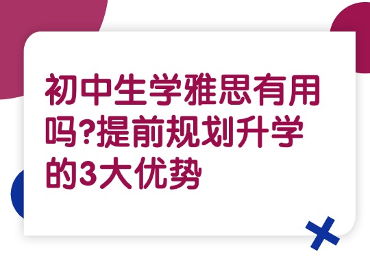 初中生学雅思有用吗?
